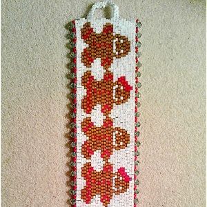 "Gingerbread " swarovski crystal beaded bracelet